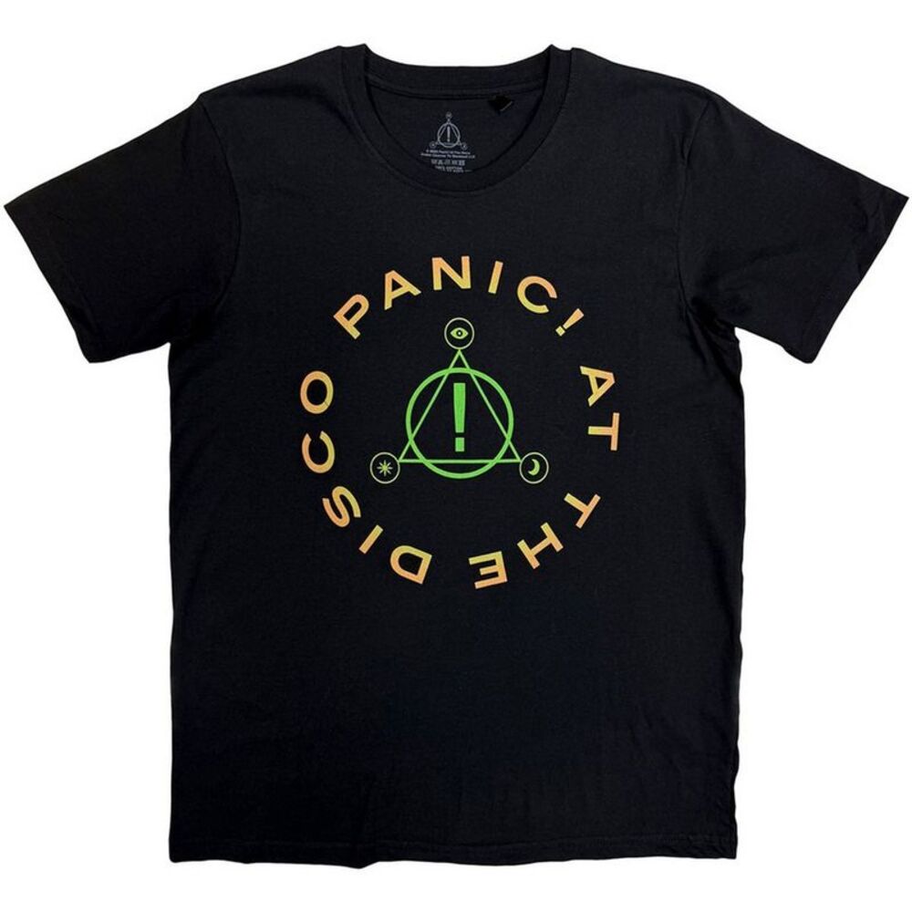 Panic! At The Disco Unisex Adult Triangle Circle T-Shirt / Black